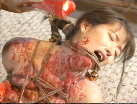 口縄を食い込ませ 容赦ない 熱蝋燭責め に 悶絶する 残酷SM調教 される マゾ女 百合子。 口縄 蝋燭責め SM画像 エロ AV画像 〜 細川百合子 | 新・緊縛パフォーマンス | CN151/CN197